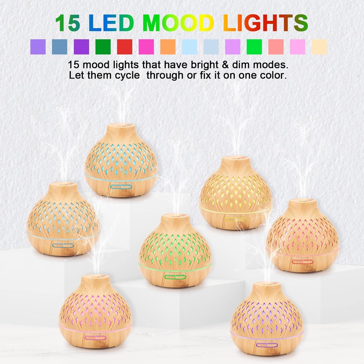Complete diffuser package with 6 essential oils