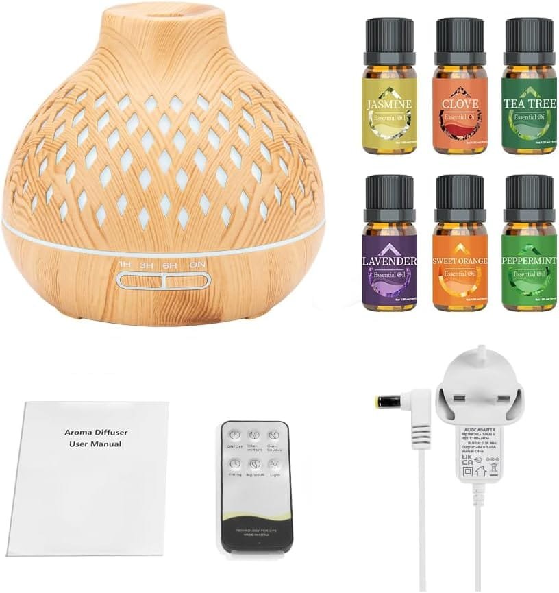 Diffuser with essential oils and LED lights