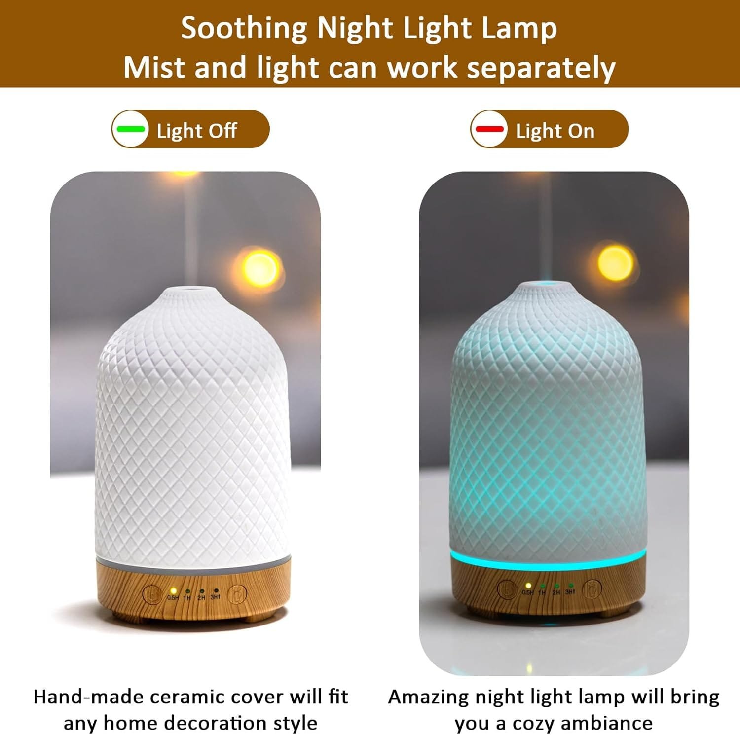 aromatherapy diffuser releasing mist in a cozy room
