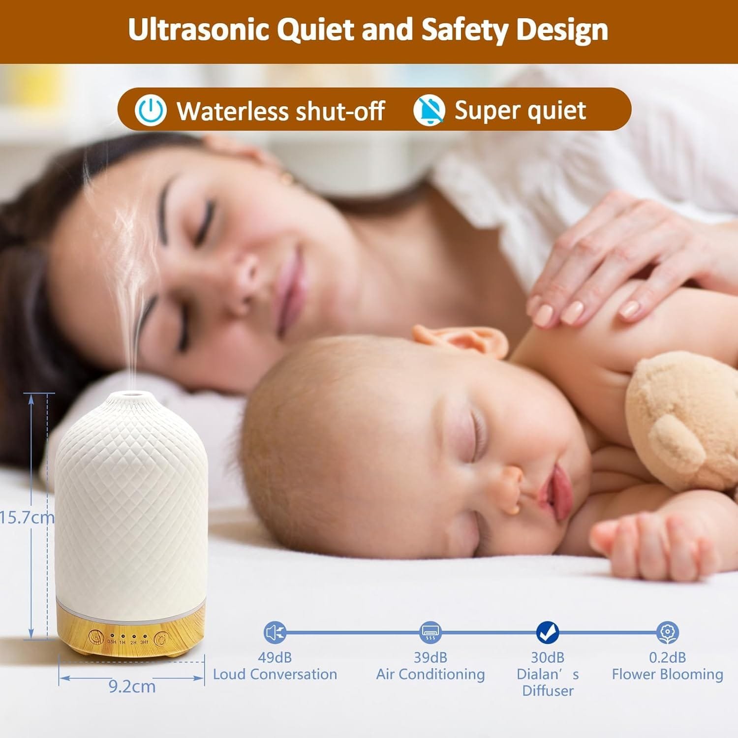 ceramic essential oil diffuser with handcrafted white cover