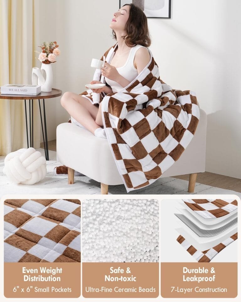 Weighted Blanket 20 lbs for Adults 4