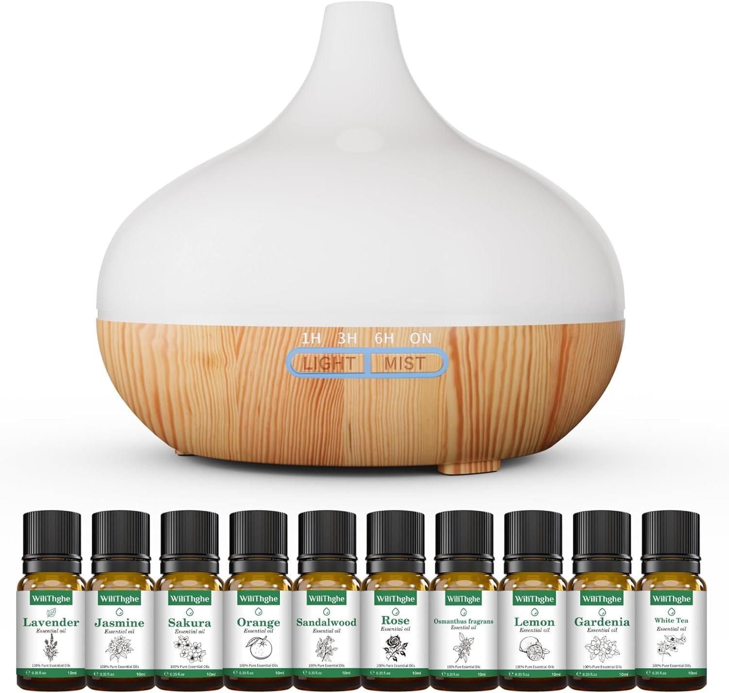 All-in-one diffuser set including remote and power adapter