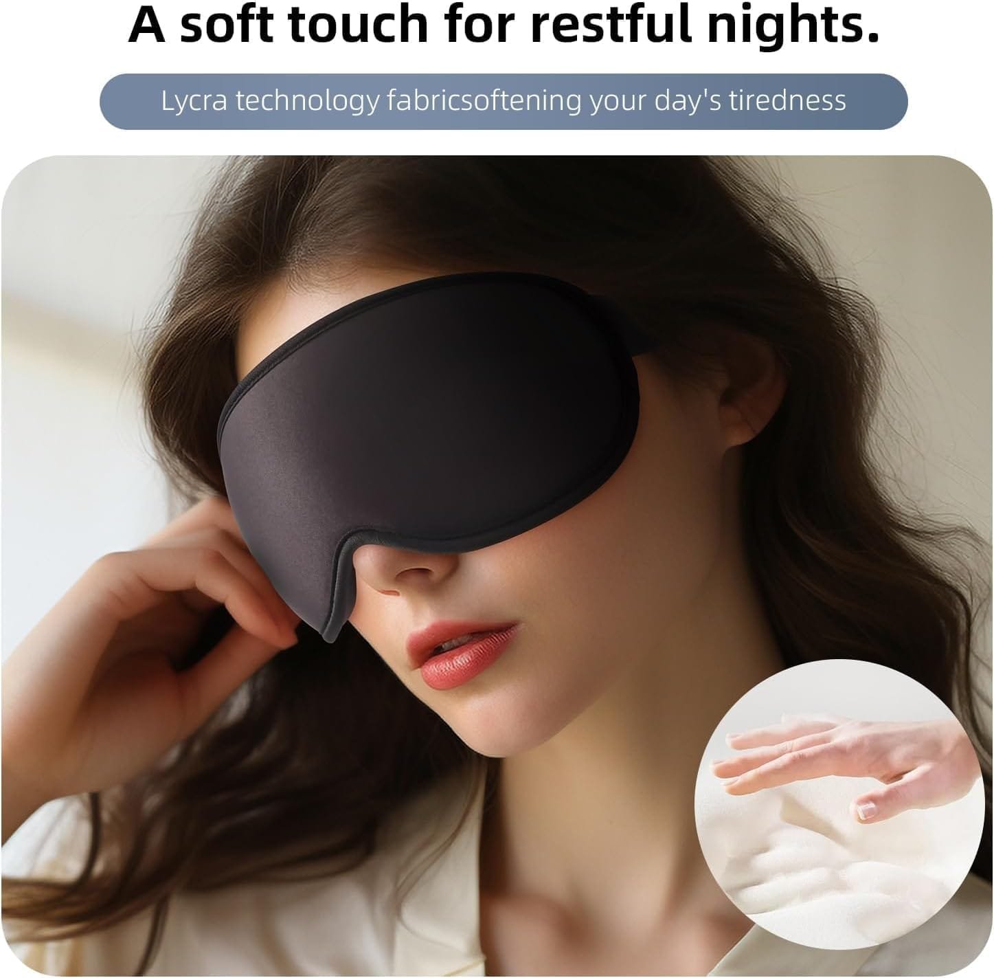 Zero eye pressure sleep mask for men and women