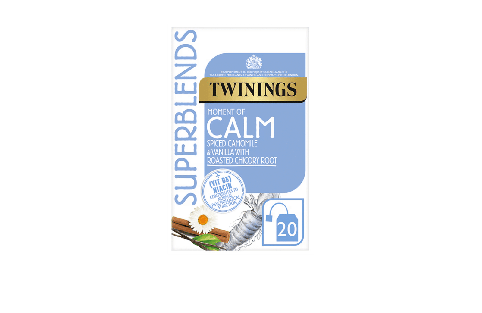 Twinings Superblends Unwind Tea with strawberry, camomile, and lemon balm