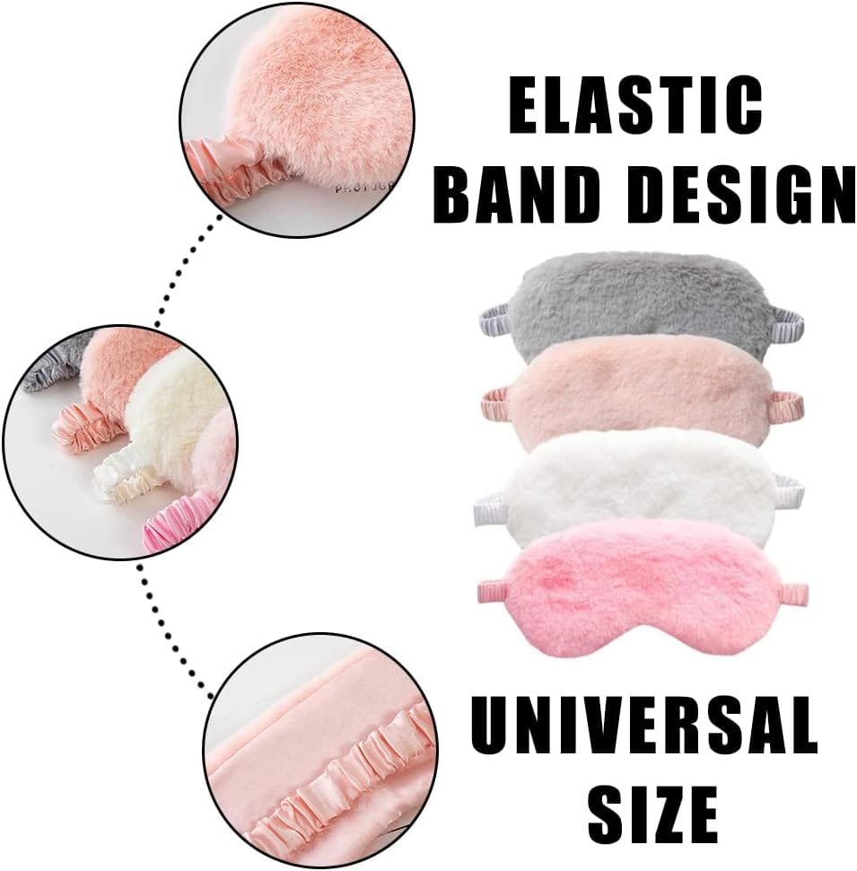 Four masks stacked to show fluffy material thickness