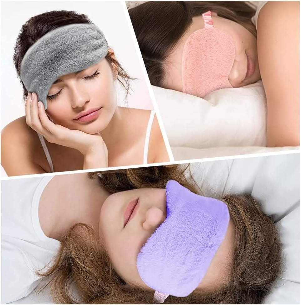 Sleep mask shown with inner satin lining