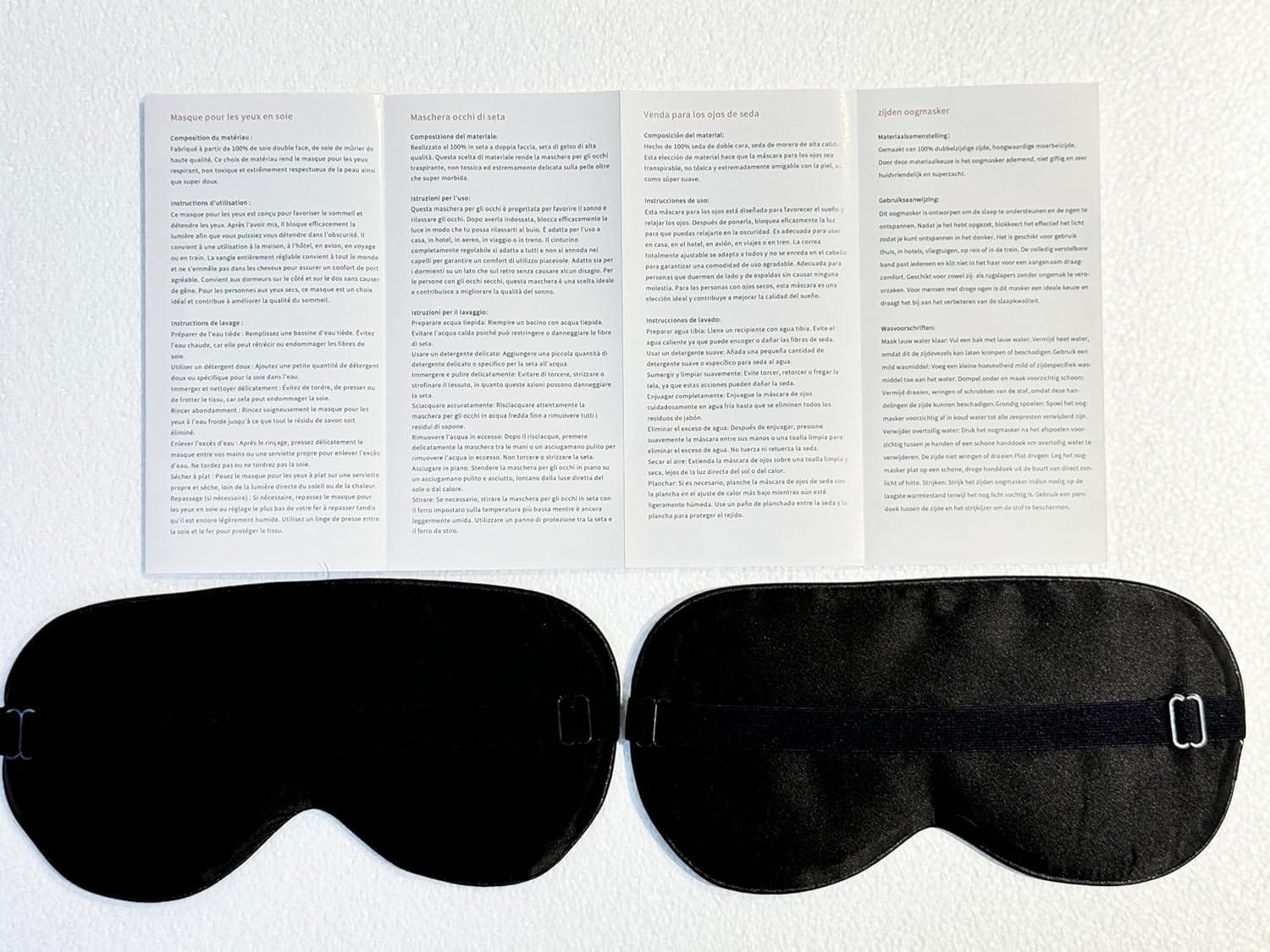 Golden Moon silk sleep mask with adjustable strap