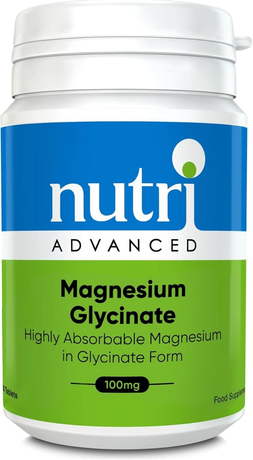 Nutri Advanced Magnesium Glycinate bottle with 120 high-absorption tablets