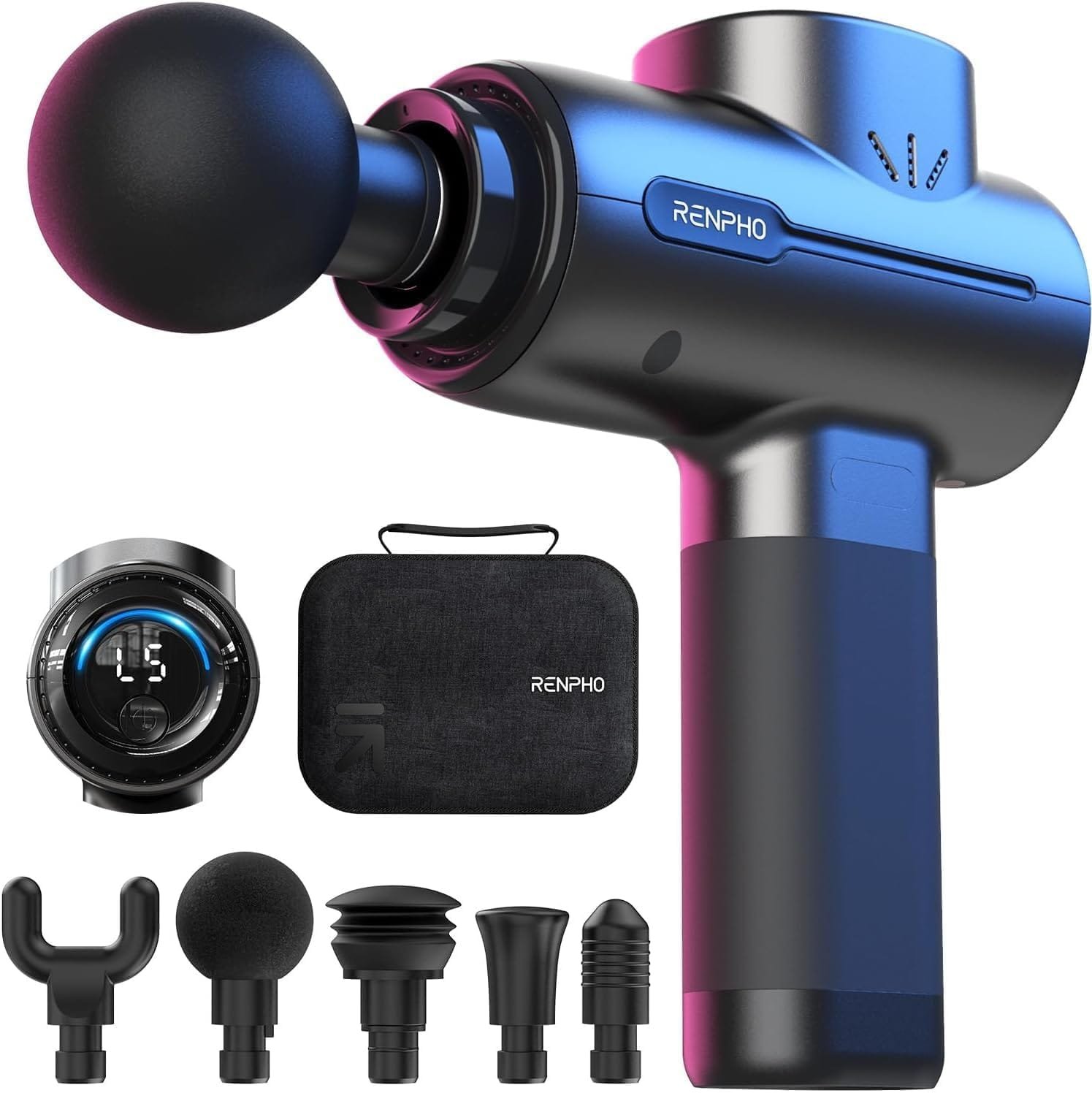 RENPHO deep tissue massage gun with USB-C charging