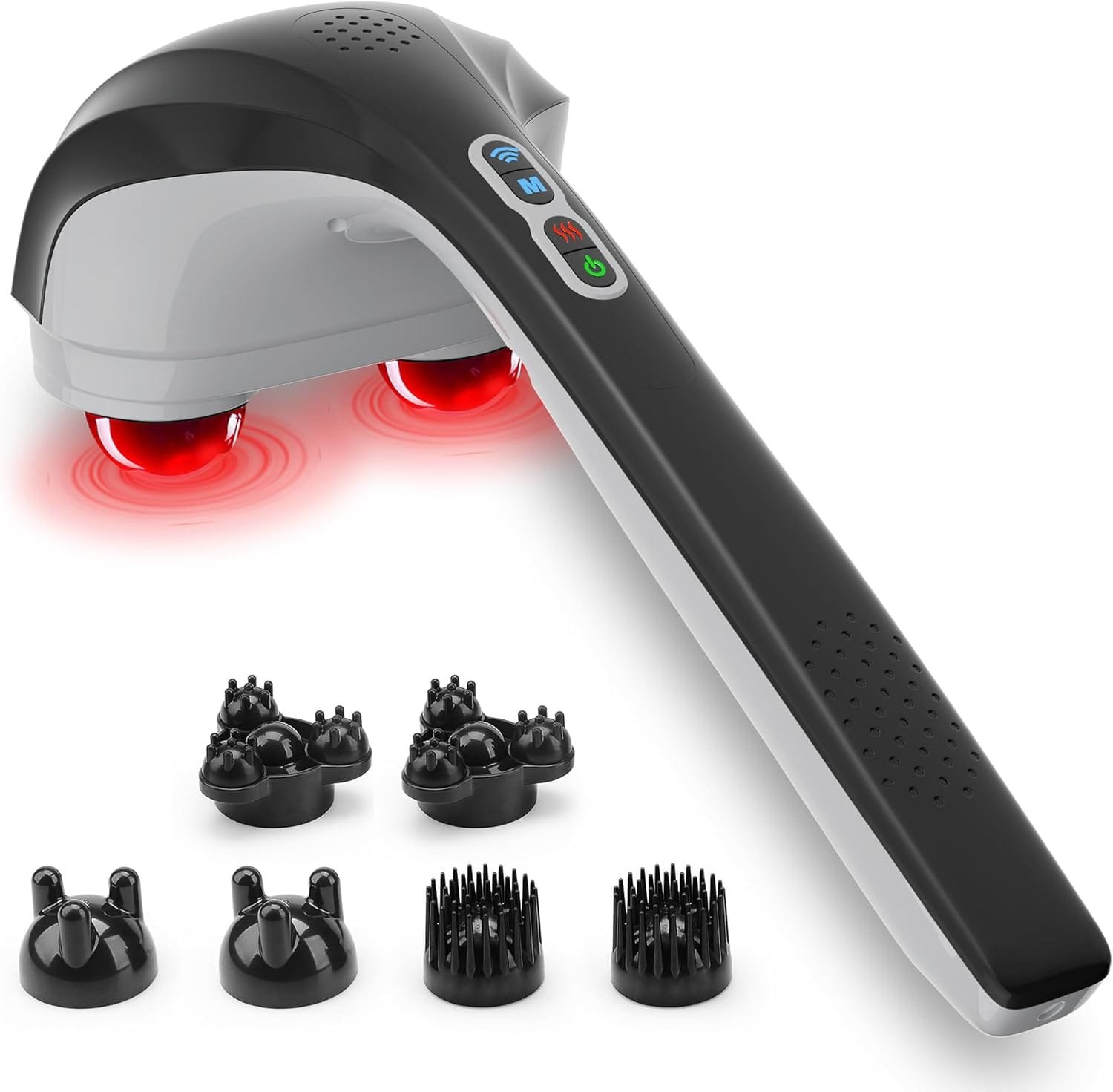 Snailax cordless massage gun with dual heads and heat function