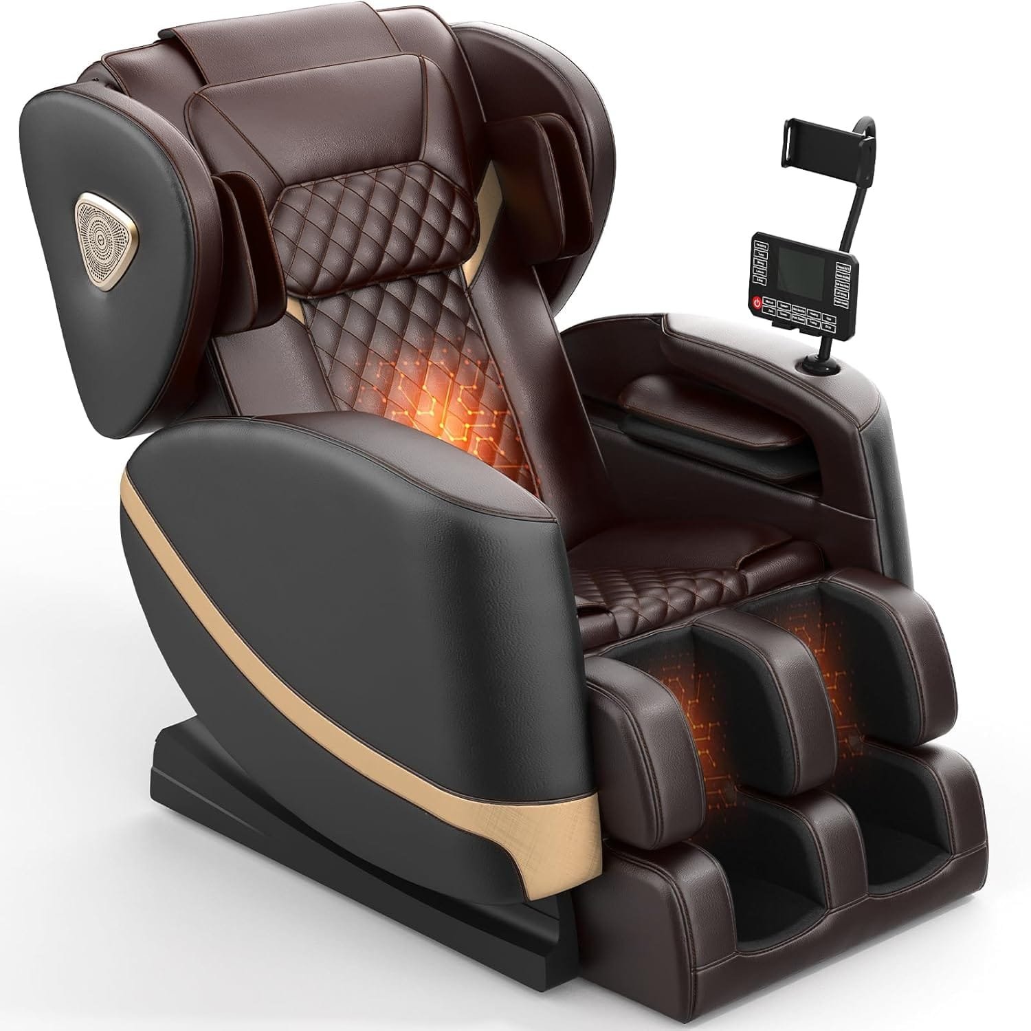 1 2025 Upgrade Massage Chair, Full Body Massage Chair with 10 Fix Points, Heating, Foot Massage, Auto Modes, Bluetooth Speaker, Touch Screen Controller, Zero Gravity Home Office