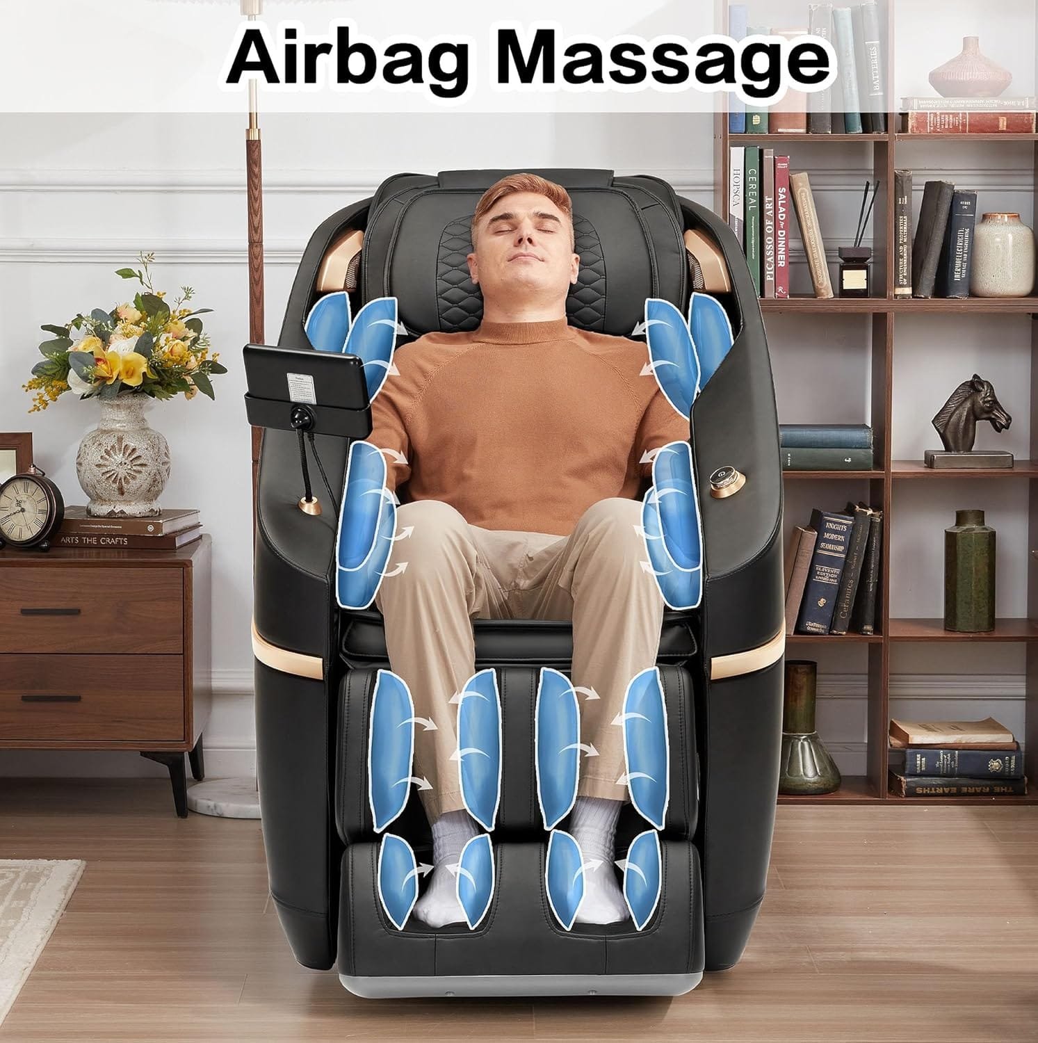 ROTAI Full Body Massage Chair,Zero Gravity Massage Chair for Home,Back Massagers for Pain Relief,Rocking Chair with Heat