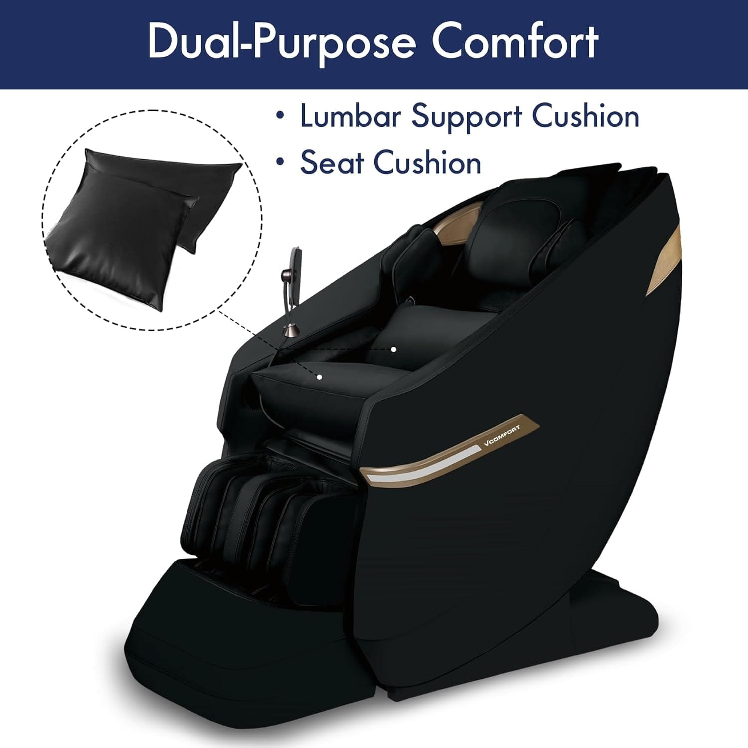 2 vComfort® MeDiFit Pro Massage Chair – Full-Body Shiatsu, Kneading, Rocking & Air Compression | Heat Therapy, Zero Gravity, Voice Control | 22 Auto Programs | 2025 Enhanced Edition