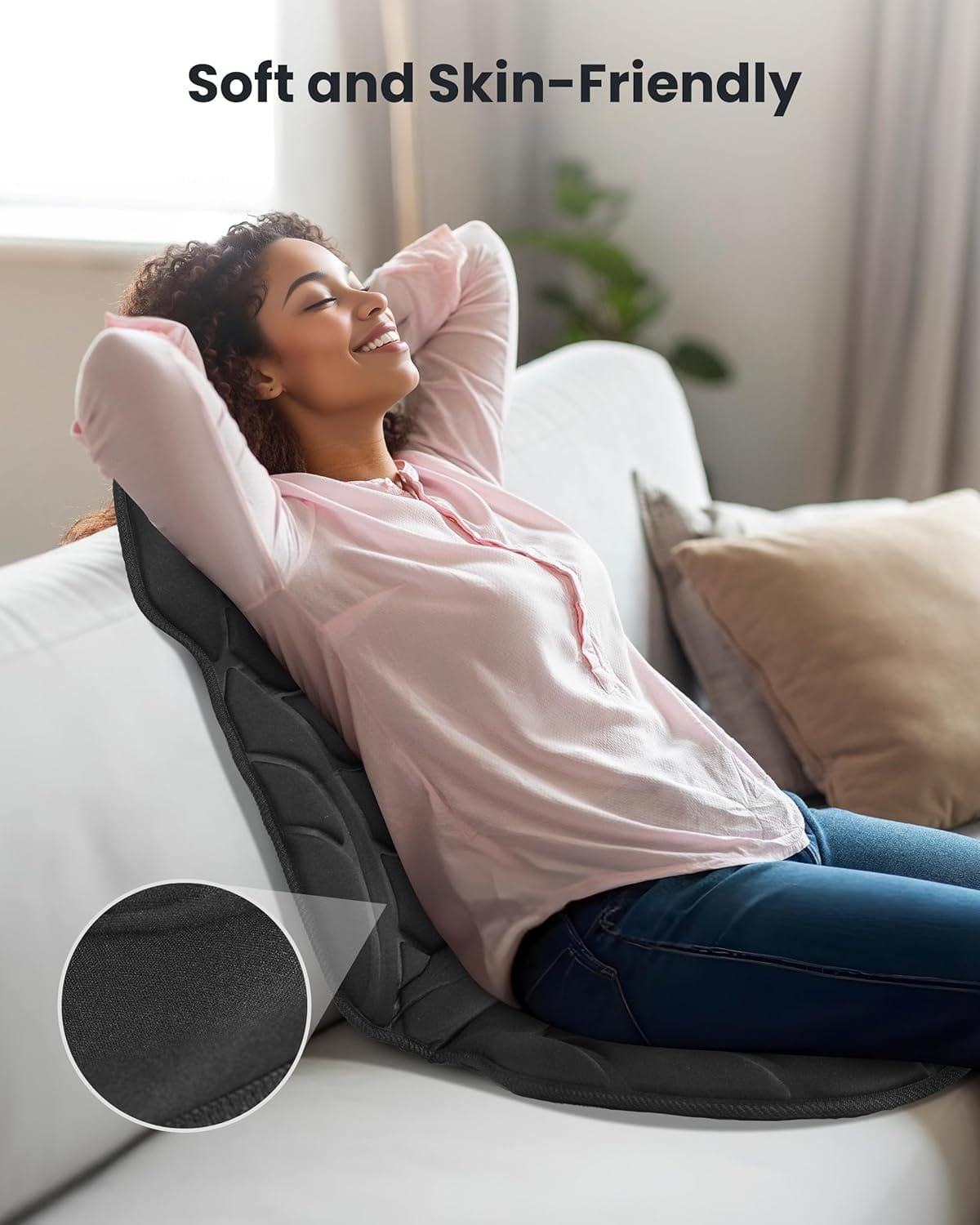 COMFIER Back Massager with Heat, Vibration Massage Cushion with 8 Massage Nodes & Modes, Massage Chair for Home Office, Heated Chair Massager for Back...