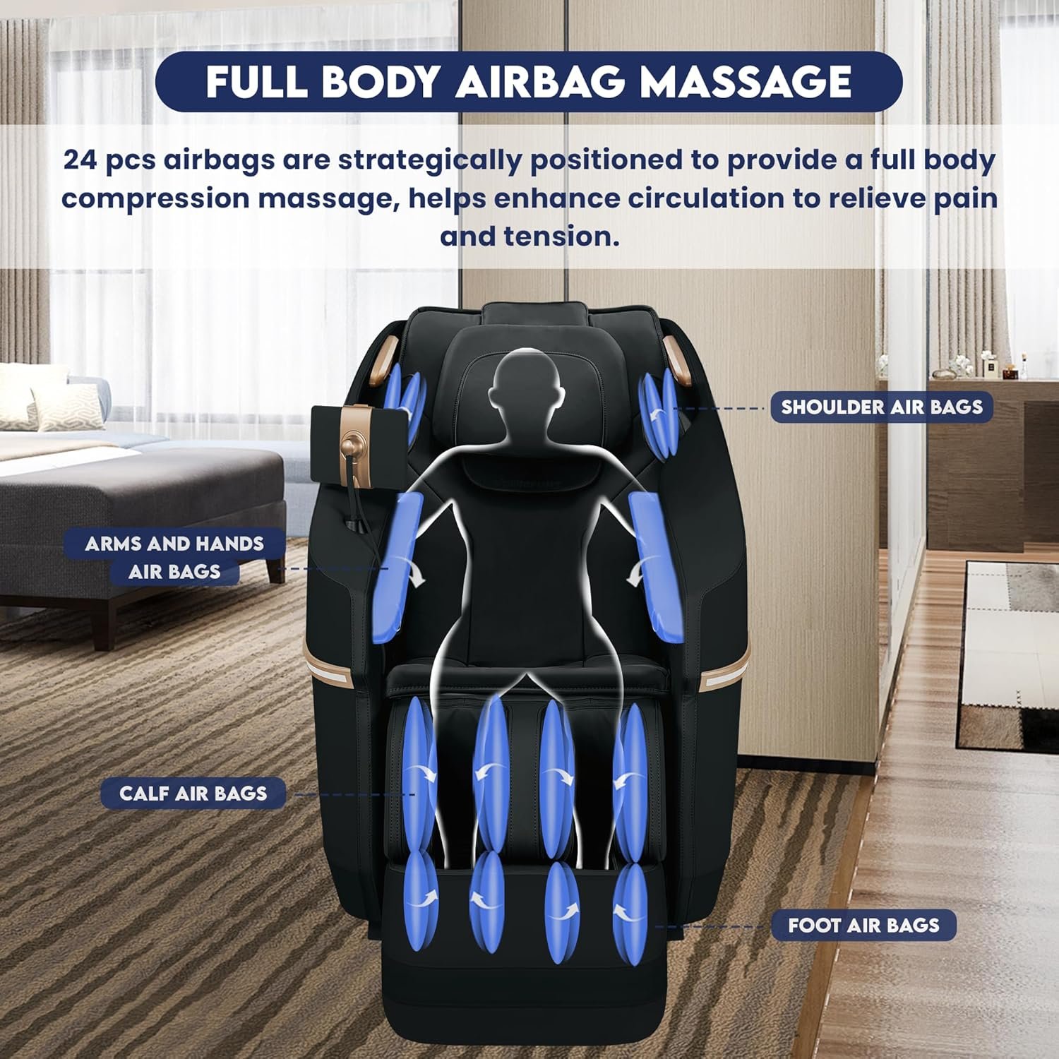 3 vComfort® MeDiFit Pro Massage Chair – Full-Body Shiatsu, Kneading, Rocking & Air Compression | Heat Therapy, Zero Gravity, Voice Control | 22 Auto Programs | 2025 Enhanced Edition