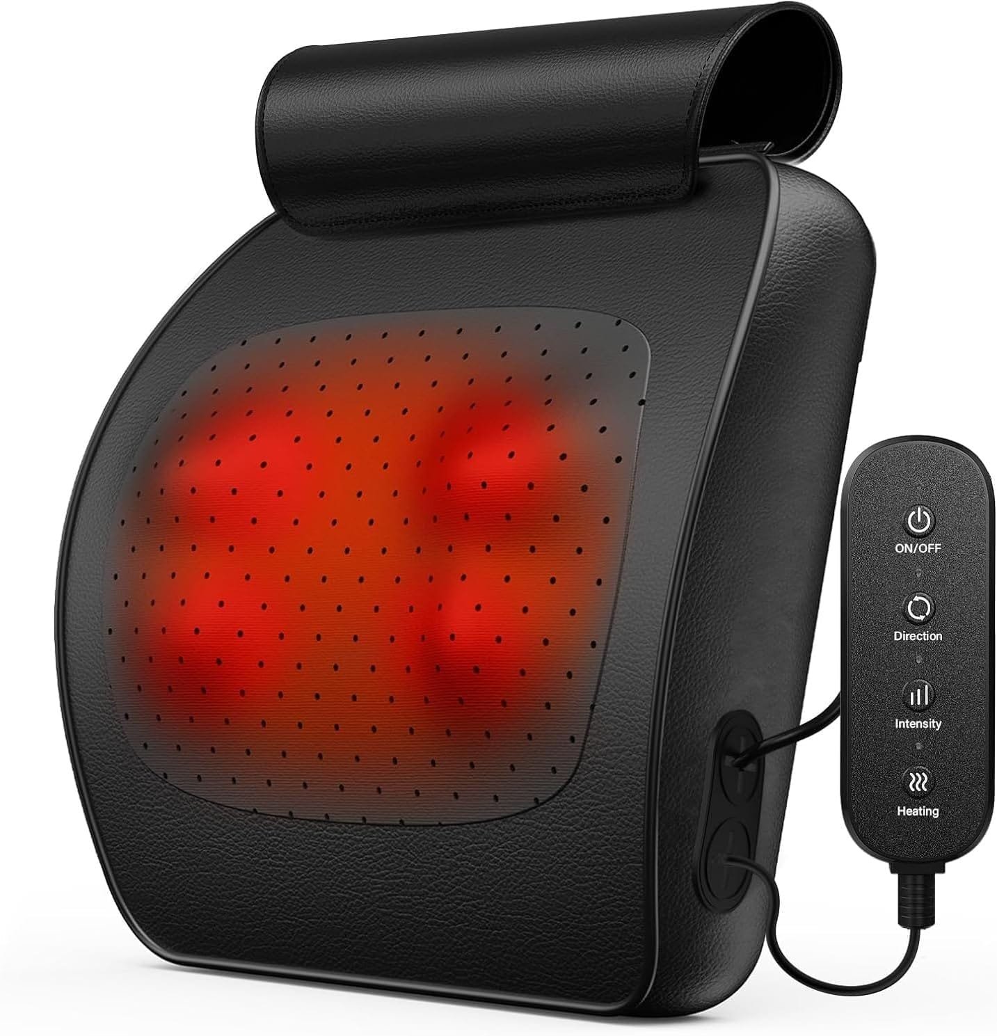 Back Massager, WERTYI Neck and Back Massager with Heat, Deep Tissue 3D Kneading Shiatsu Massage Pillow for Body, Shoulder, Foot and Leg, Gift for Women and...