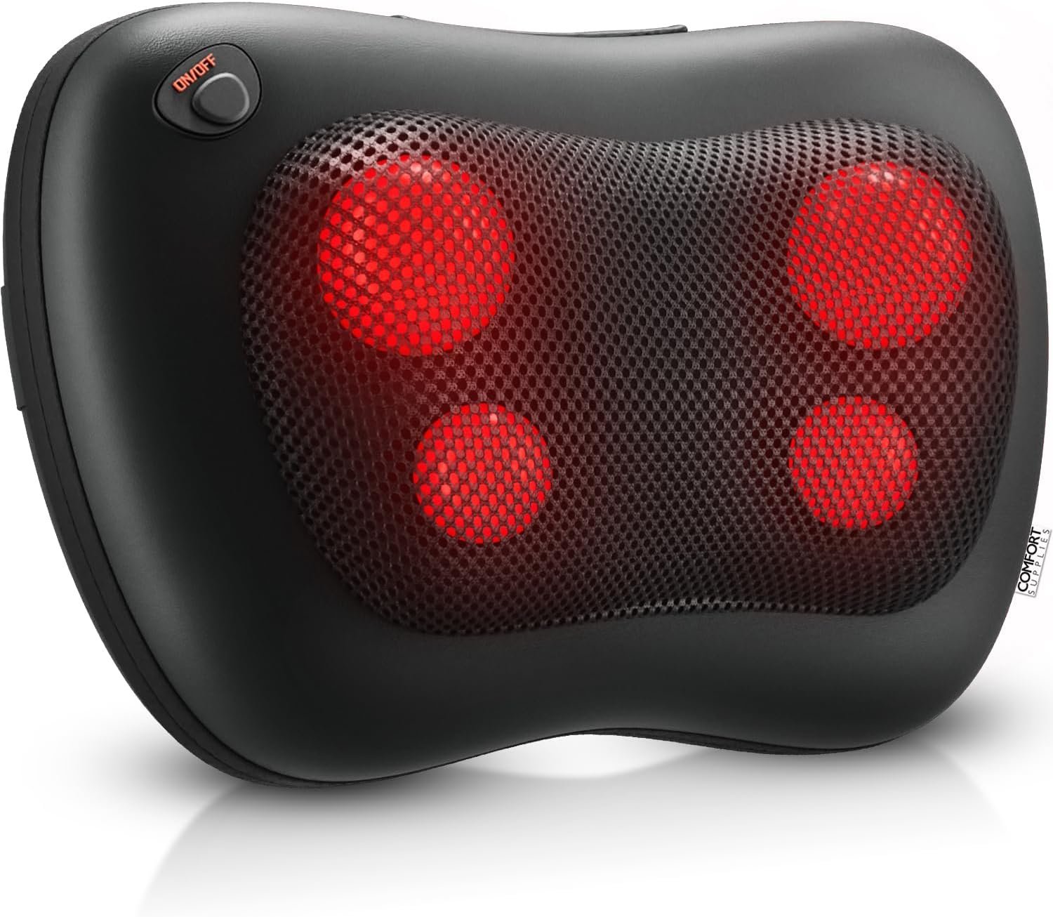 COMFORT SUPPLIES Back Massager, Neck Massage, Shiatsu Pillow with Heat, Deep Tissue Kneading Massager for Neck, Back, Shoulder, Legs, Electric, Muscle Pain...