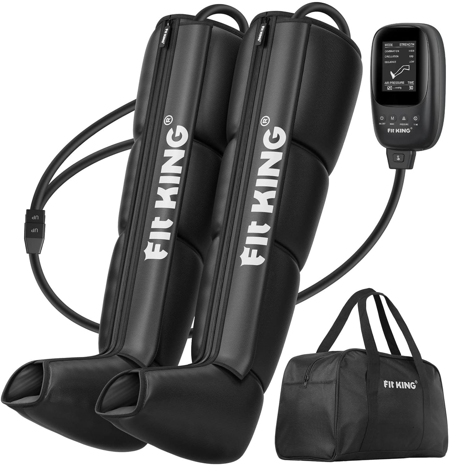 FIT KING Leg Massager, Recovery Boots Leg Massagers for Pain and Circulation Relaxing Foot Calf & Thigh Compression Massage Machine Enhance Sports...