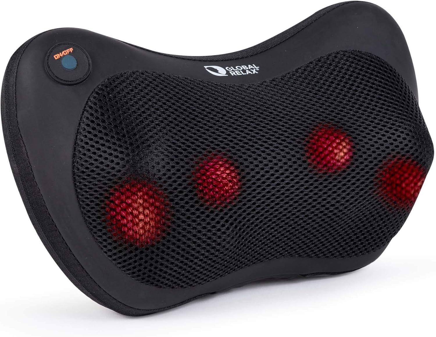 GLOBAL RELAX® | TENZO Shiatsu Massager Cushion I Kneading I Shoulders & Back Massage | Infrared I Thermotherapy | Electric Pillow I Muscle Pain Relief I...