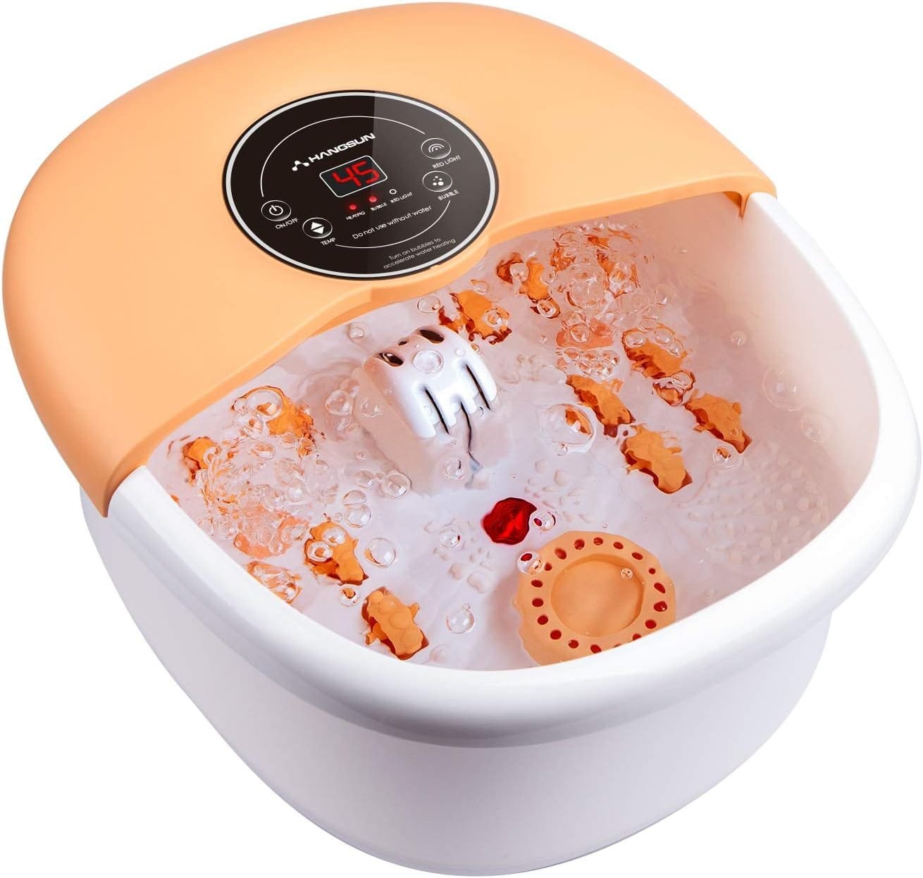 Hangsun Large Foot Spa Bath Massager with Heat Bubbles Massage FM660 Heater Temperature Control, Massage Rollers, Medicine Box, Infrared for Relieve Foot...