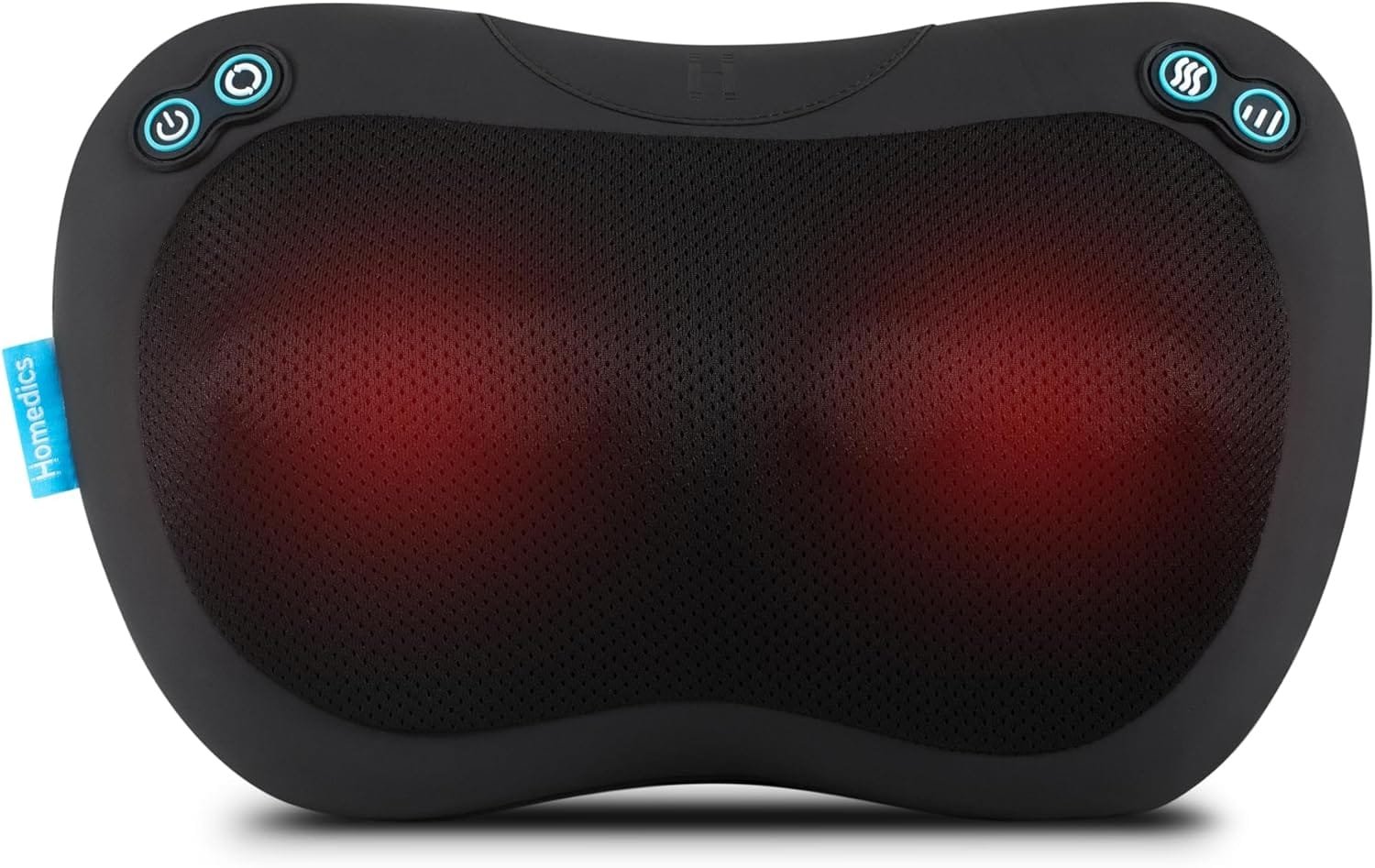HoMedics Everybody Shiatsu Massage Pillow with Heat – Lower Back, Neck & Shoulder Deep Tissue Muscle Massager with 4 Rotating Nodes, 2 Directions,...