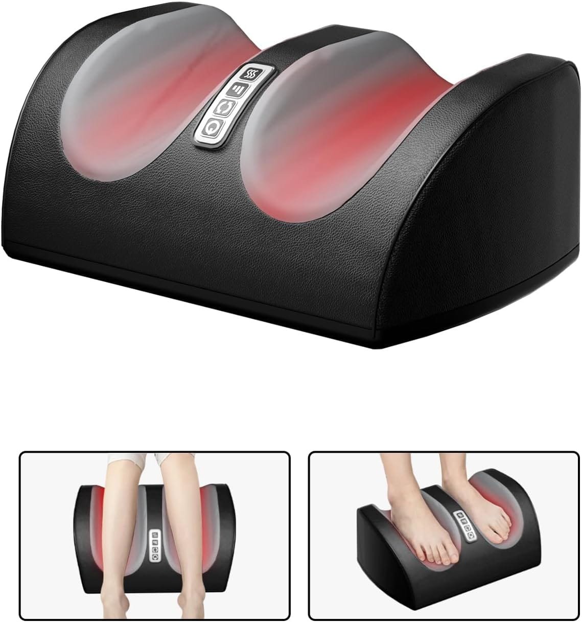 LAOBEN Shiatsu Foot Massager with Heating Function, Relaxes Leg Muscles, Improves Blood Circulation, Foot and Leg Massager with Massage Rollers for Deep...