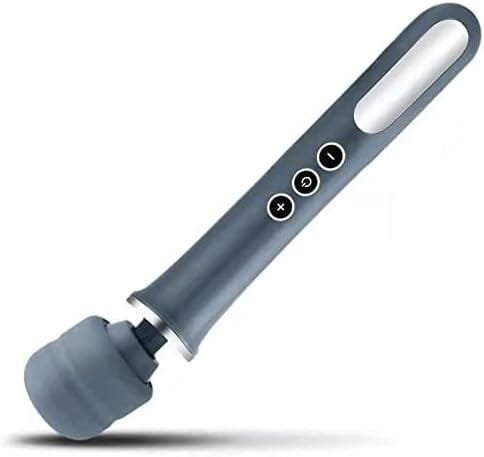 MANFLY Cordless Electric Massager with 10 Powerful Vibrations, Rechargeable Handheld Back Massager (Grey)