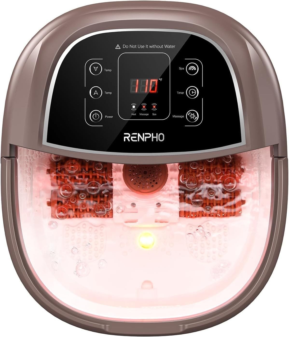 RENPHO Foot Spa and Massager with Heater, Gifts for Women, Foot Spa with Auto Roller Massager, Foot Bath with 3 Modes Massage, Foot Massager Spa, Adjustable...