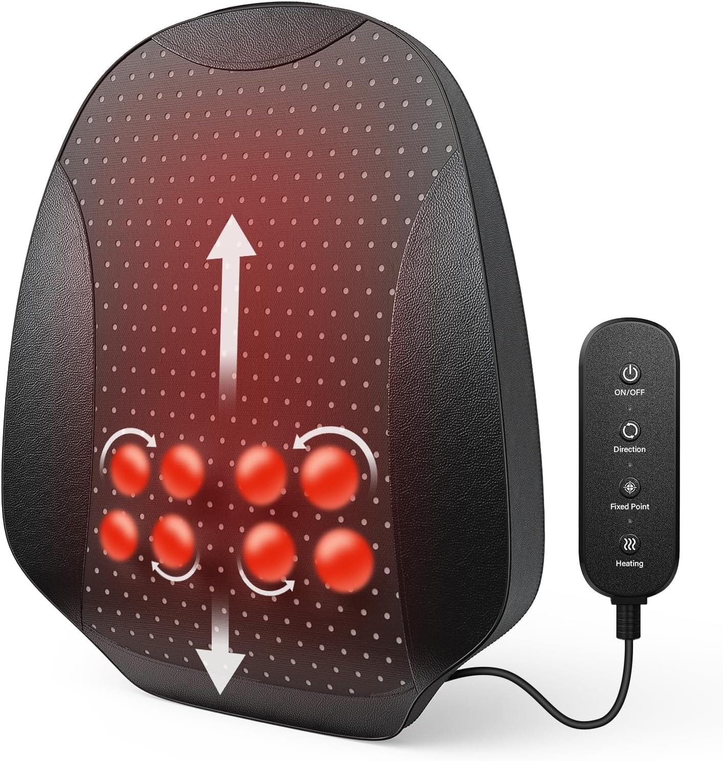 Shiatsu Back Massager with Heat, Massage Cushion with Automatic Movement Massage Head for Full Back Deep Massage, Chair Massager for Home and Office Chair...