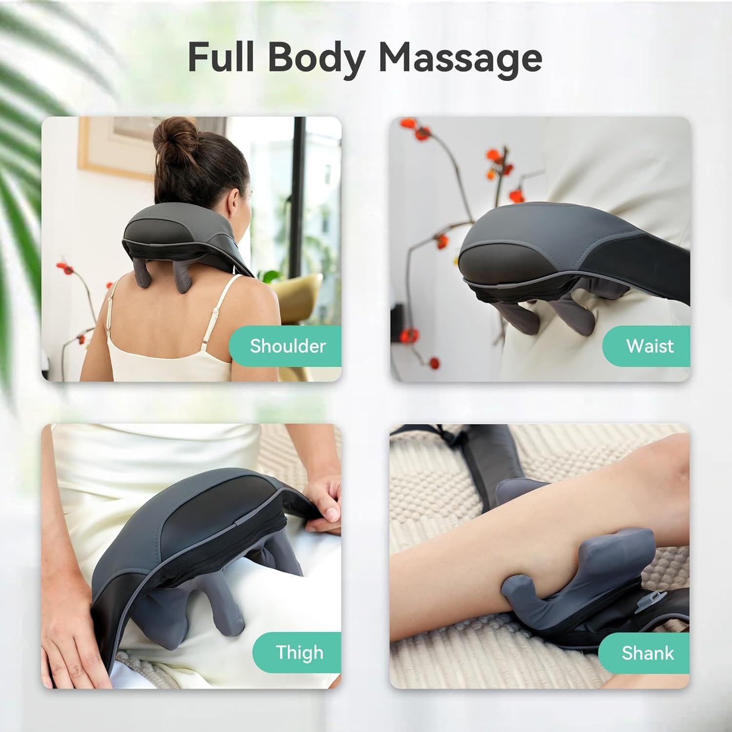Snailax Neck Massager for Neck Pain Shoulder, Cordless Shiatsu Massager for Back, 6D Deep Tissue Kneading, Lightweight Snap-on Massagers for Home Office Use...