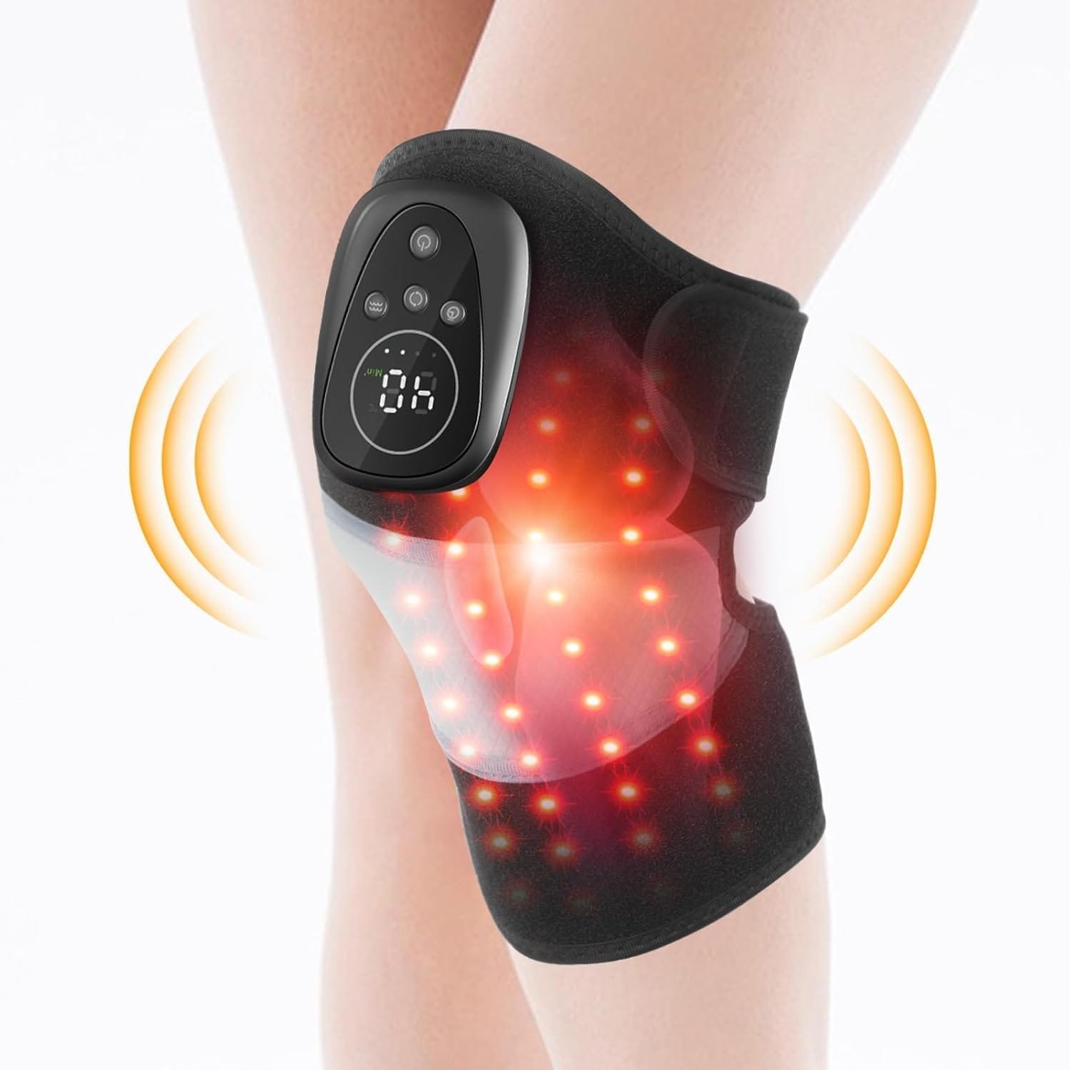 tempsnug Red Light Knee Massager - 3 in 1 Knee Shoulder Elbow Massage Brace for Soreness Relief & Fatigue Recovery