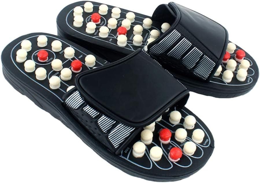 Acupressure Massage Slippers - Reflexology Foot Massager Shoes Sandals for Plantar Fasciitis, Heel Arch Arthritis - Size 43 Indoor