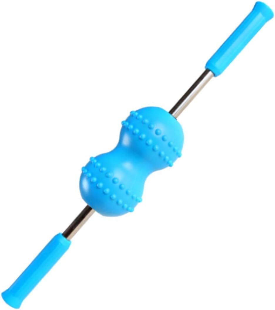 Exceart Neck Back Massage Roller Restore Massage Stick Point Muscle Massage Roller (Blue)