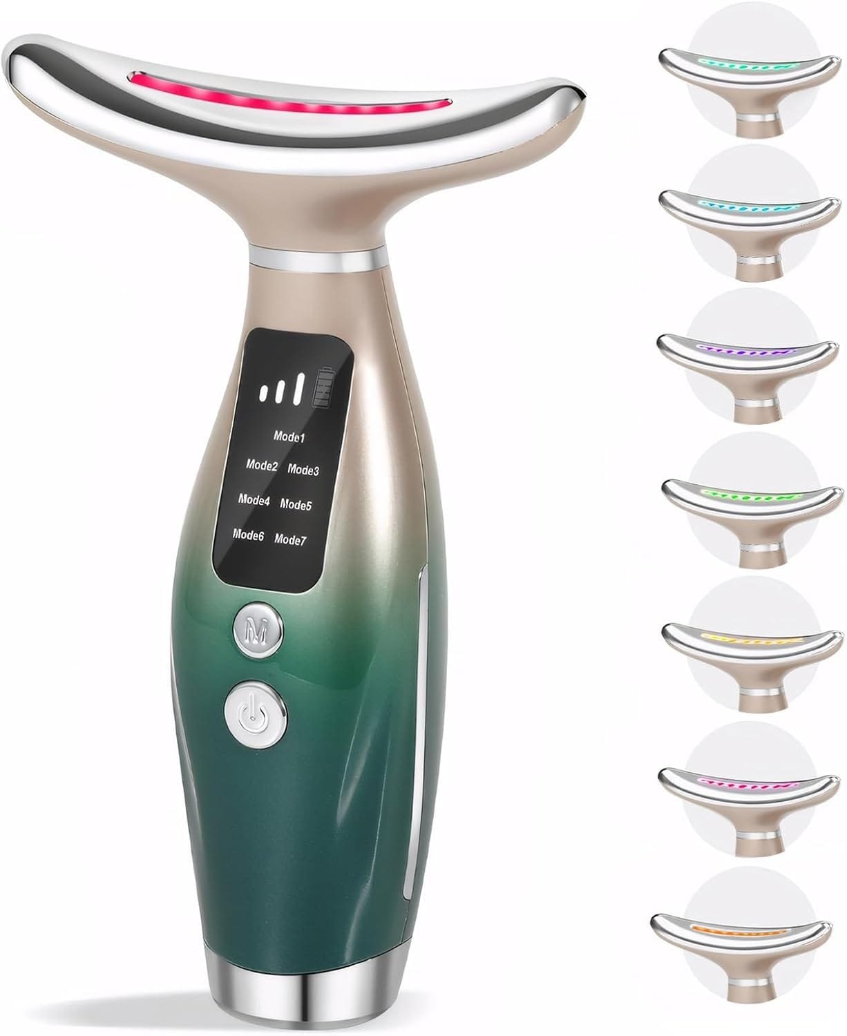 Face Massager - 2025 New, Anti-Wrinkle Face Device, 7 in 1 Multi-Function Facial Massager and 45±5°C Heat, for SkinTightening & Neck Lifting EMS Massage...