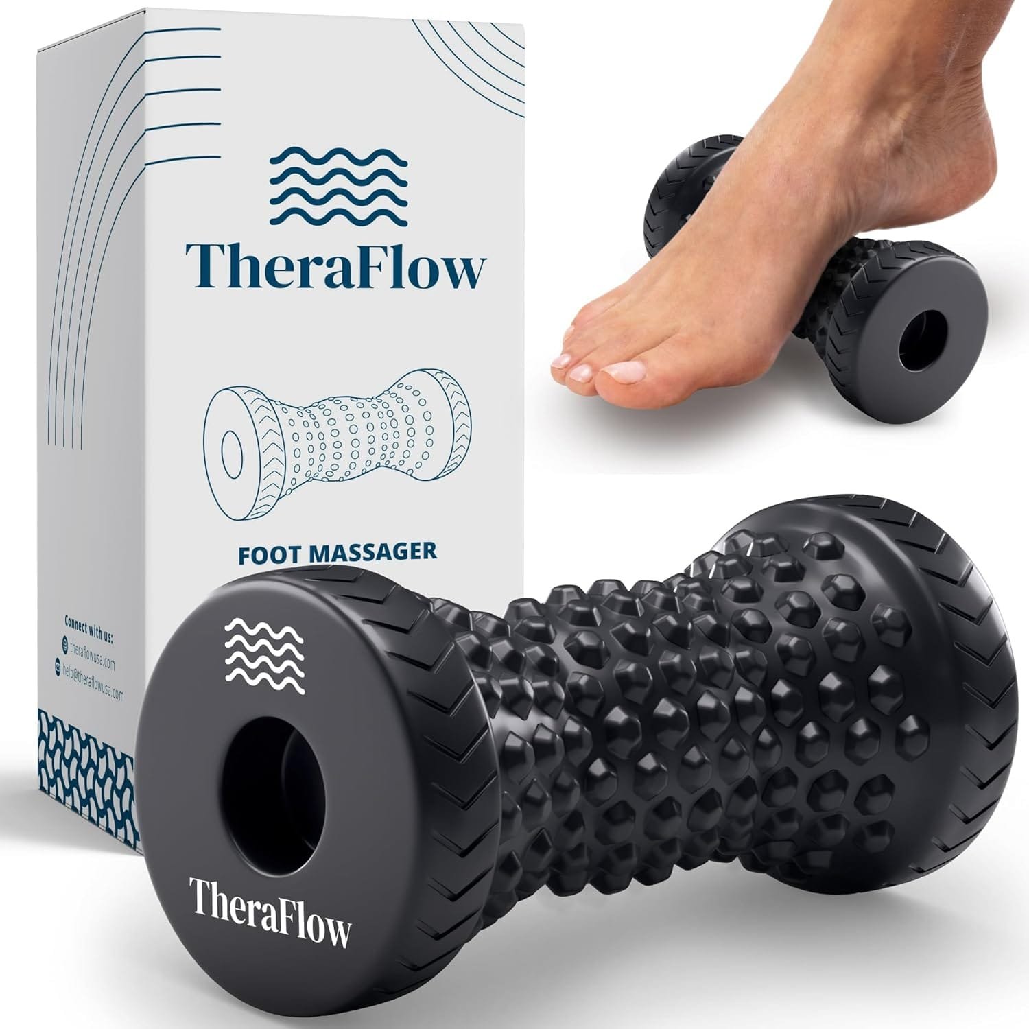 Portable Plantar Fasciitis Massager - Acupressure Foot Massagers for Pain and Circulation, Muscle Roller, Compact Foot Roller for Plantar...