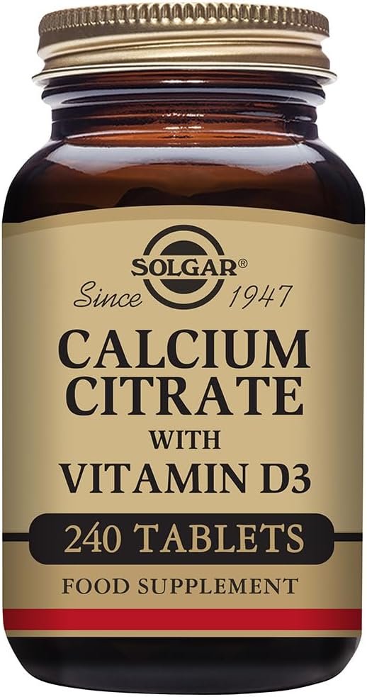 Calcium Citrate with Vitamin D3 - Healthy Bones & Teeth - High Potency Formula - 240 Tablets