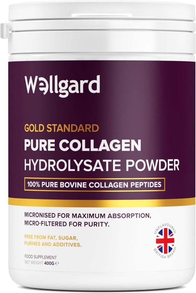 Collagen Powder, Gold Standard Bovine Collagen Peptides Powder by Wellgard - High Levels of The 8 Essential Amino Acids, Collagen Supplements, Halal