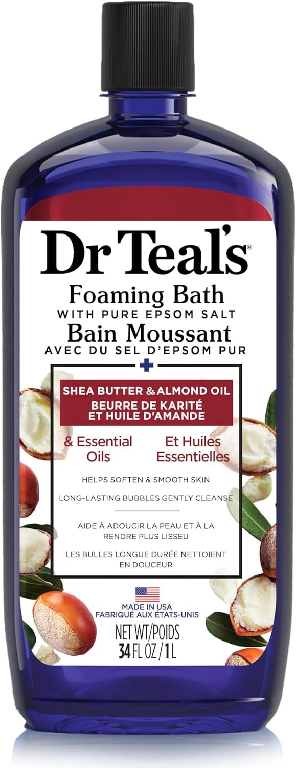Dr Teal's Foaming Bath with Pure Epsom Salt Shea Butter & Almond Oil with Essential Oils 1L