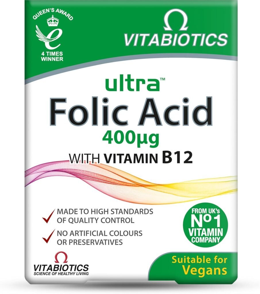 Folic Acid Tablets with Vitamin B - 60 Tablets, Vitabiotics Ultra