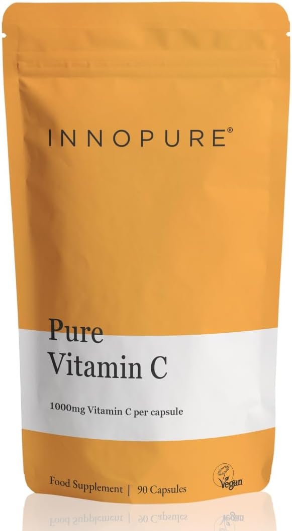 INNOPURE Pure Vitamin C Capsules 1000mg (No Fillers or Binders) Pure-Fill Supplement, Easy to Swallow 1 Daily Capsule (Not Tablets) 90 Capsules