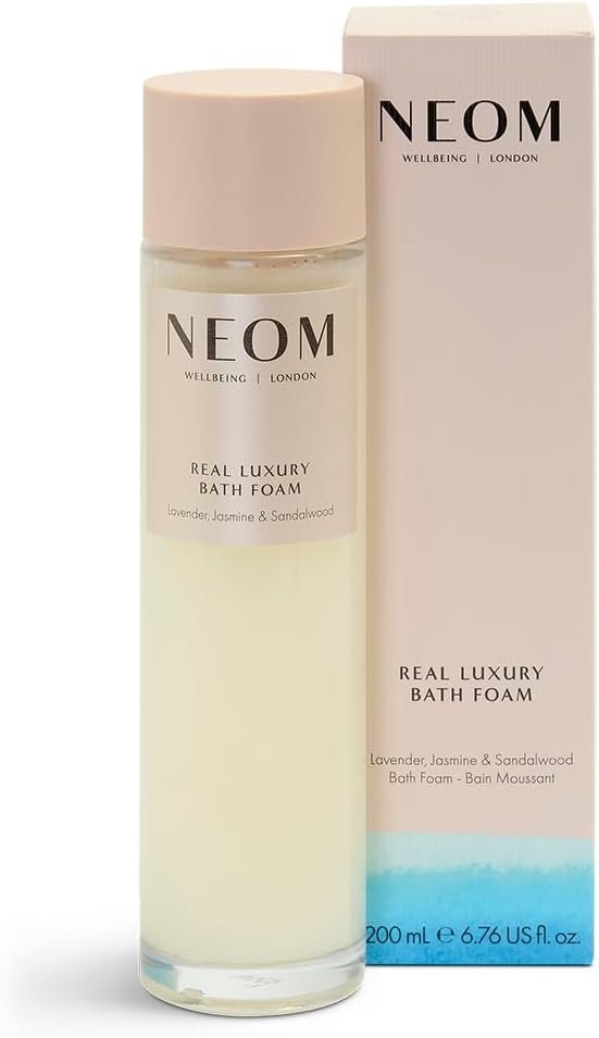 NEOM Organics London – Real Luxury Bath Foam (200ml) | Create Calm with 24 Pure Essential Oils, Delicious Scent