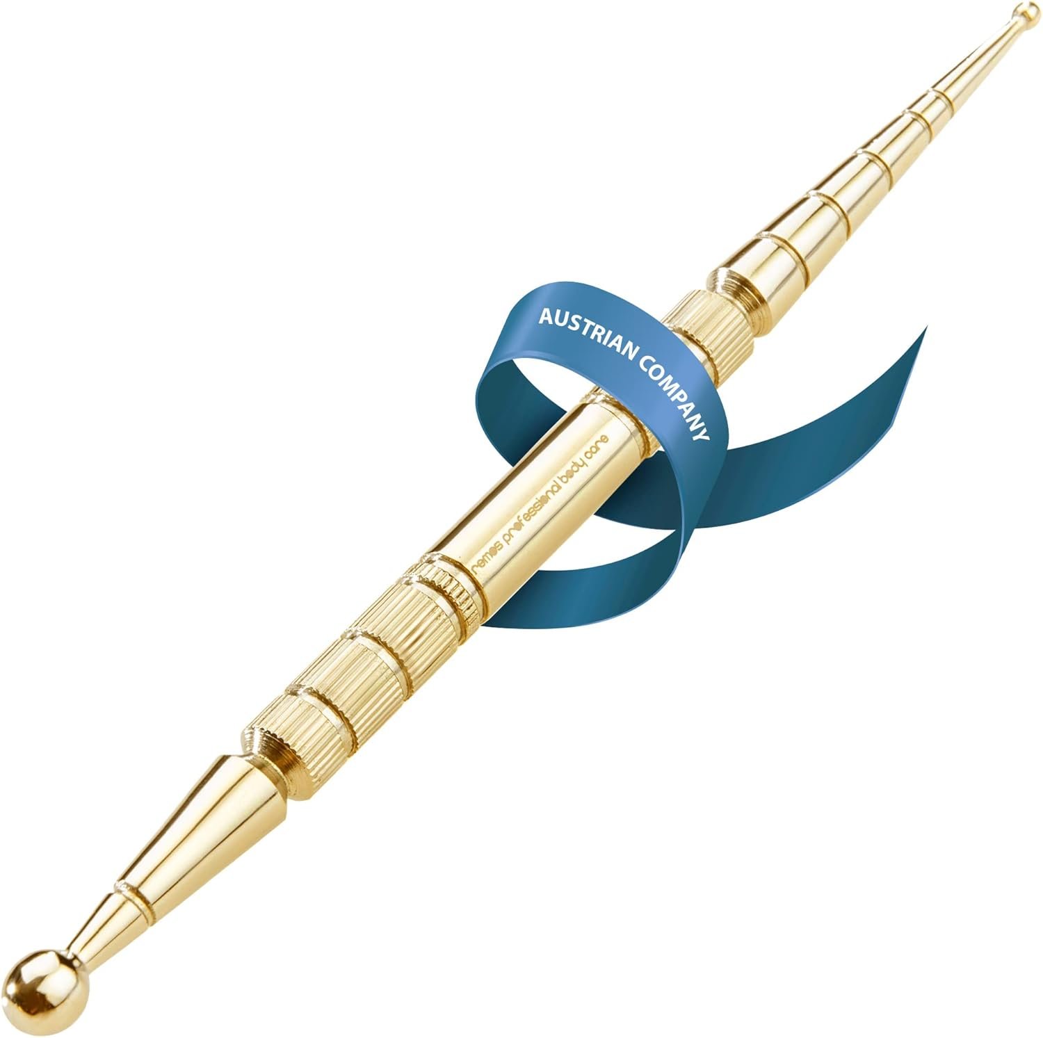 REMOS Acupressure & Meridian Pen - Brass - 13 cm Ball-Ø 2.5/6.0 mm