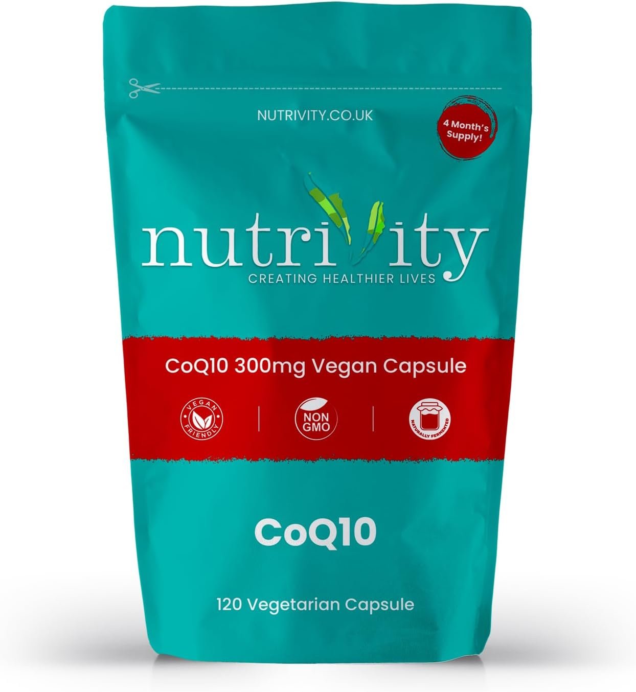 Ubiquinone CoQ10 Supplements 300mg, 120 High-Strength Naturally Fermented Coenzymes Q10 Capsules, High Absorption Antioxidant Supplement Immune Support