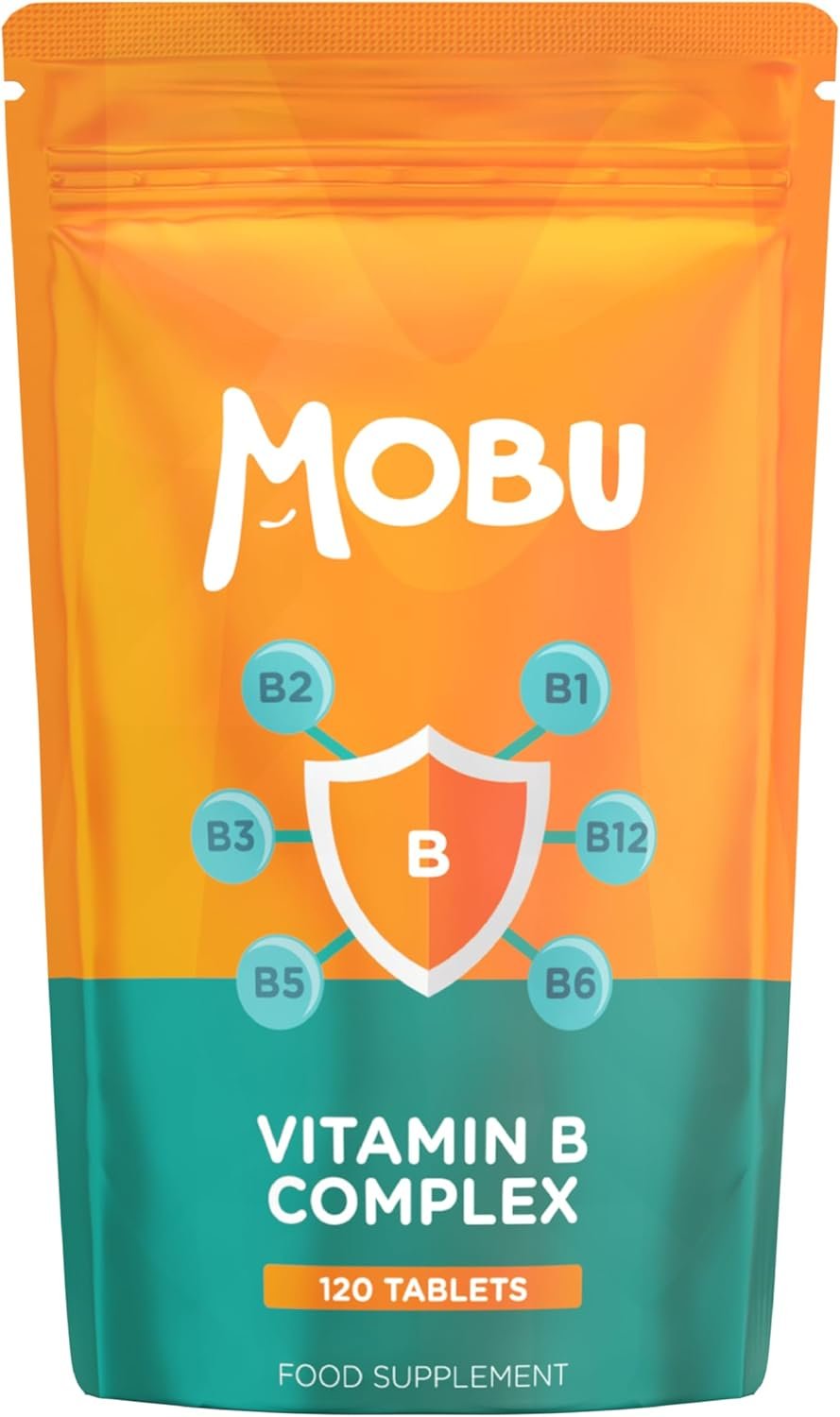 Vitamin B Complex 120 Tablets | Optimal Mix of All 8 Essential Vitamins B1, B2, B3, B5, B6, B12, Biotin & Folic Acid | B Vitamins Tiredness &...