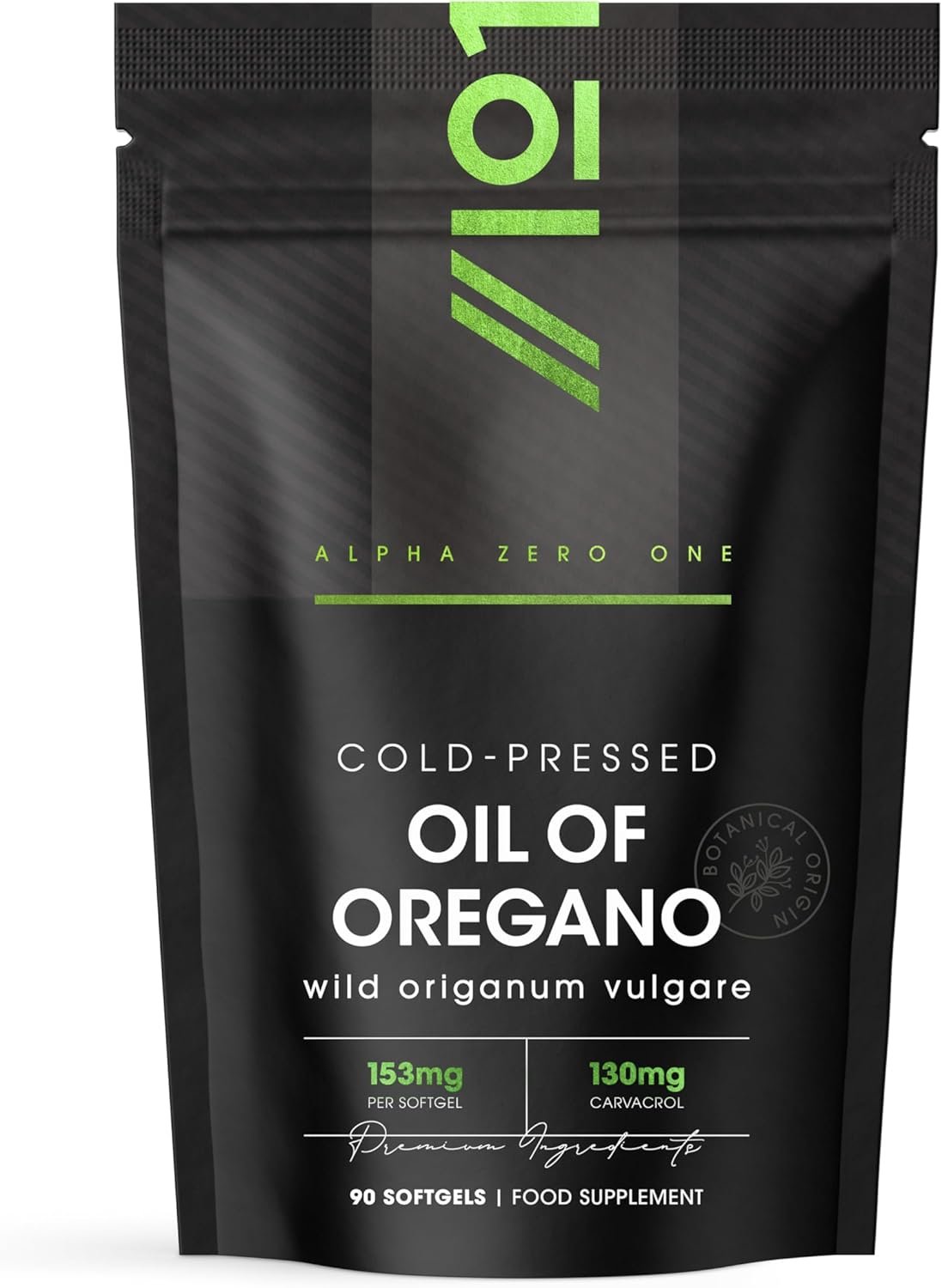 130mg Carvacrol – 153mg Oregano Oil per Softgel – Cold-Pressed – World Highest Concentration (85%+ Carvacrol) – Contains 100% Greek Essential Oil of Oregano...