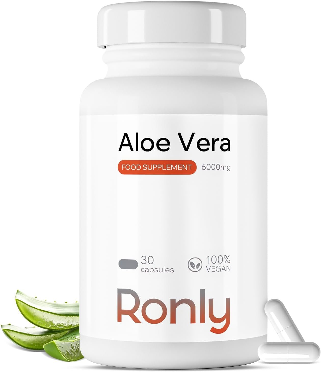 Aloe Vera 6000mg per Serving (200:1 Extract) – 30 Vegan Capsules – Supports Digestive Health, Colon Cleanse & Skin Hydration – Halal, Kosher, Plant-Based