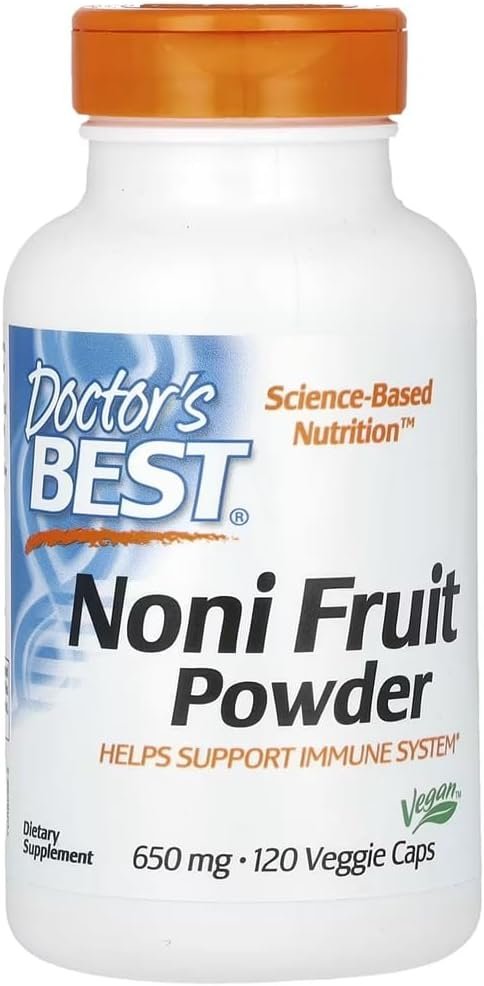 Doctors Best - Noni Fruit Powder | 650mg - Support for The Immune System and General Wellbeing - 120 Capsules