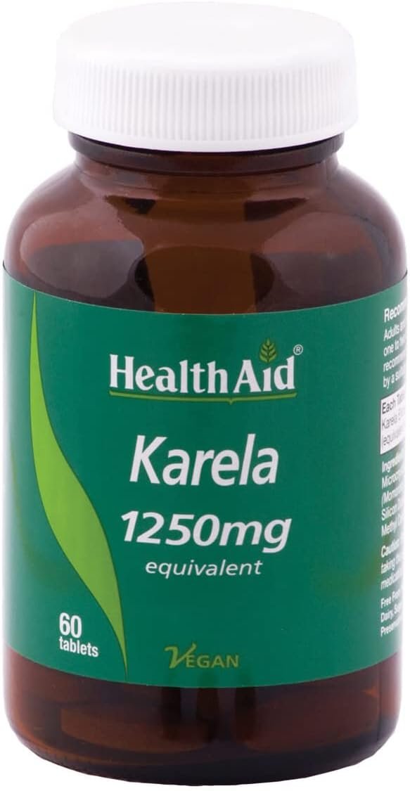 HealthAid Karela Extract Pack of 4 x 60 Vegan Tablets (240 Tablets)