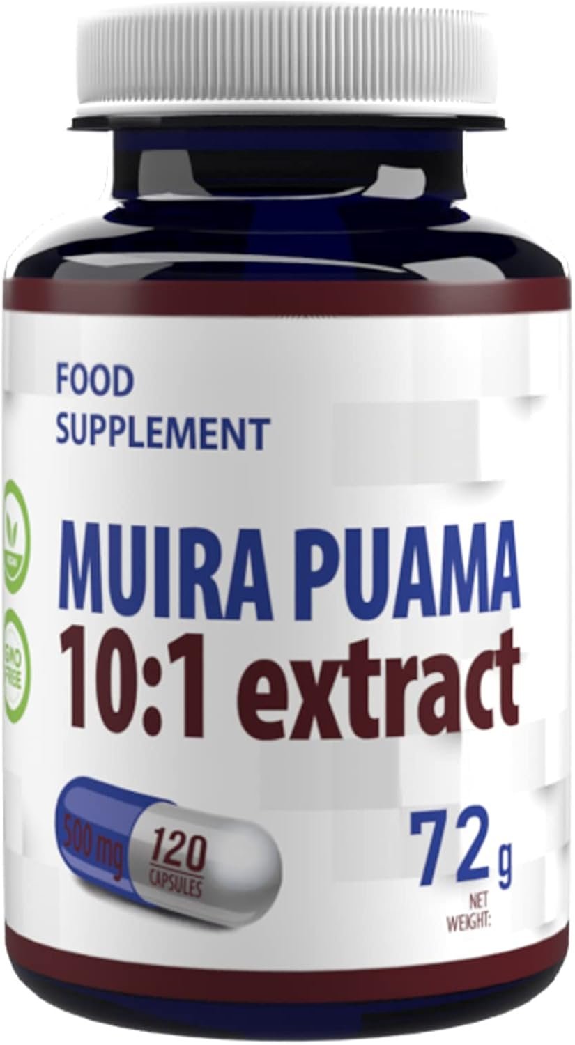 Hepatica Muira Puama Bark Extract 5000mg | 10:1 Extract (500mg) | 120 Vegan Capsules | High Strength Energy, Stamina & Libido Support | 3rd Party Lab...
