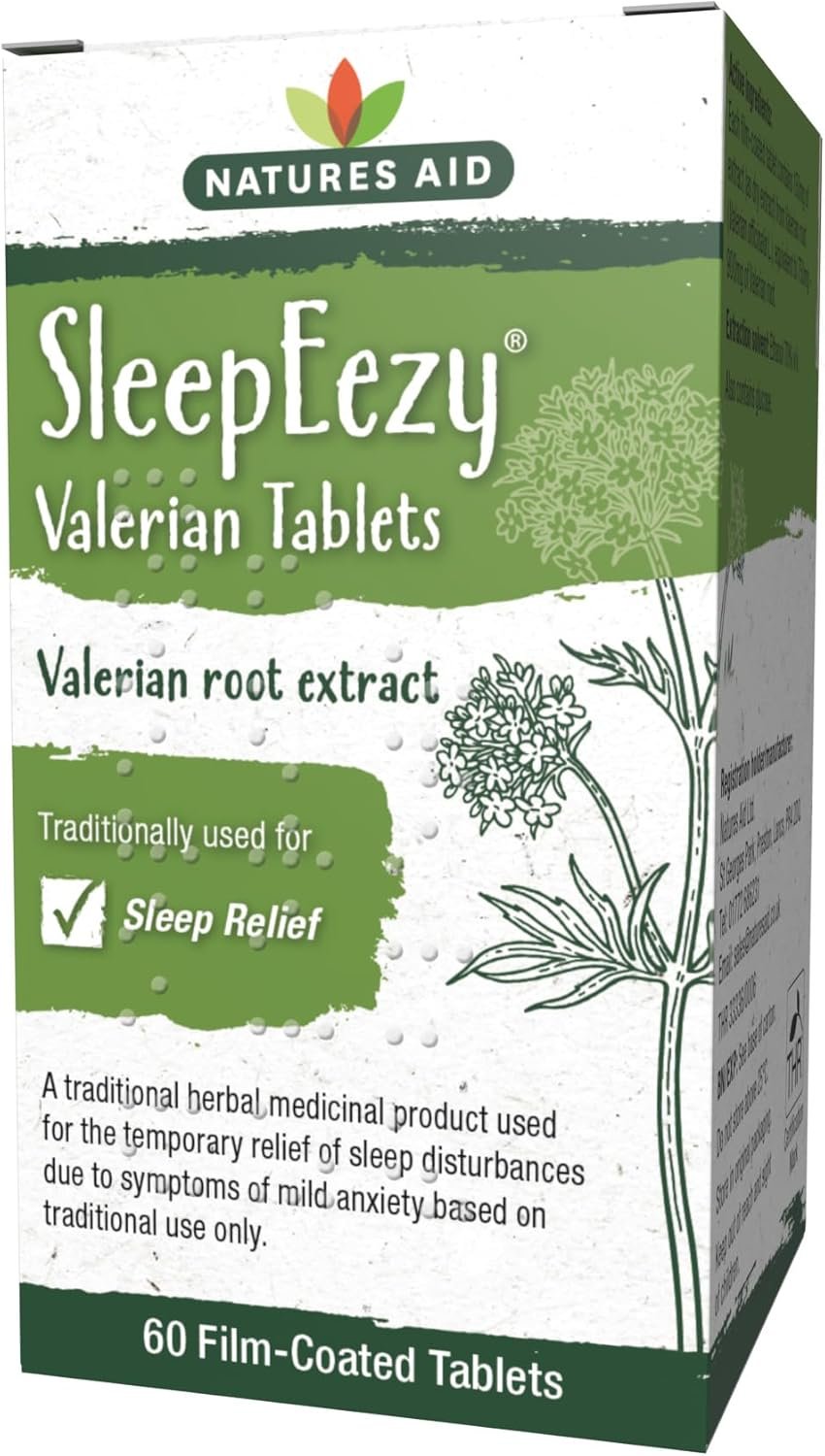 Natures Aid SleepEezy Valerian Root Extract 150mg – Traditional Herbal Remedy for Sleep Disturbances from Mild Anxiety – Natural Vegan Sleep Aid – Gluten...